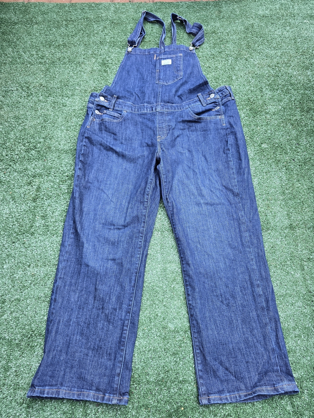 Levi's Women Denim Overalls Dark Wash Straight Leg Bib Jumpsuit Size 20W